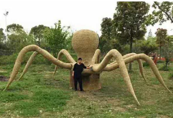 草编艺术干稻草稻草人工艺品雕塑稻草人定做制作动物卡通人物图片