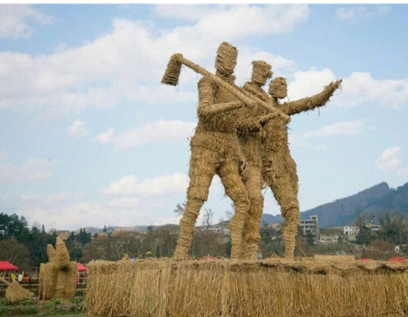 设计制作 稻草人 稻草人工艺品加工 稻草人雕塑 耐老化稻草人图片