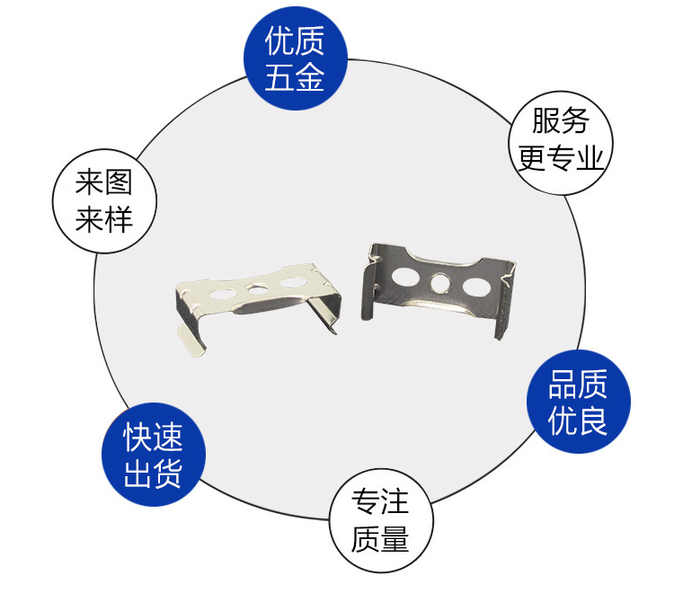 厂家批发LED支架灯套件配件三孔挂板U型固定卡子品质保证图片