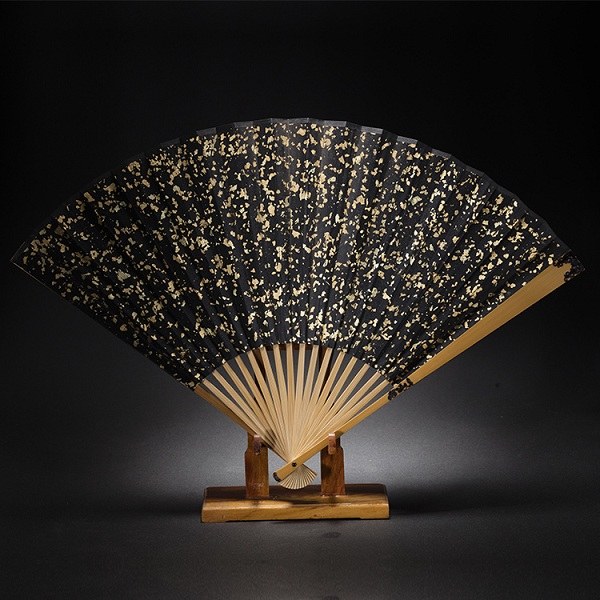 玉竹鑲嵌龜片折扇直方頭折扇圖片
