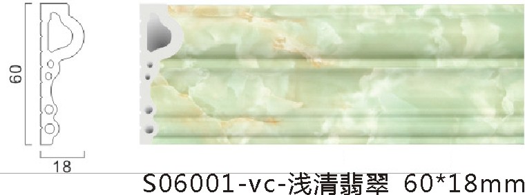 PVC线条仿大理石电视背景墙装饰线6公分PVC腰线图片