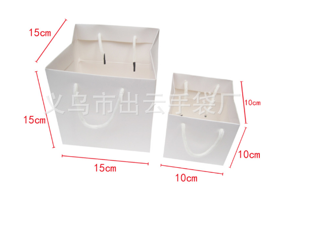 厂家直销化妆品纸袋手提袋 空白牛皮纸饰品袋批发 方底纸袋定做