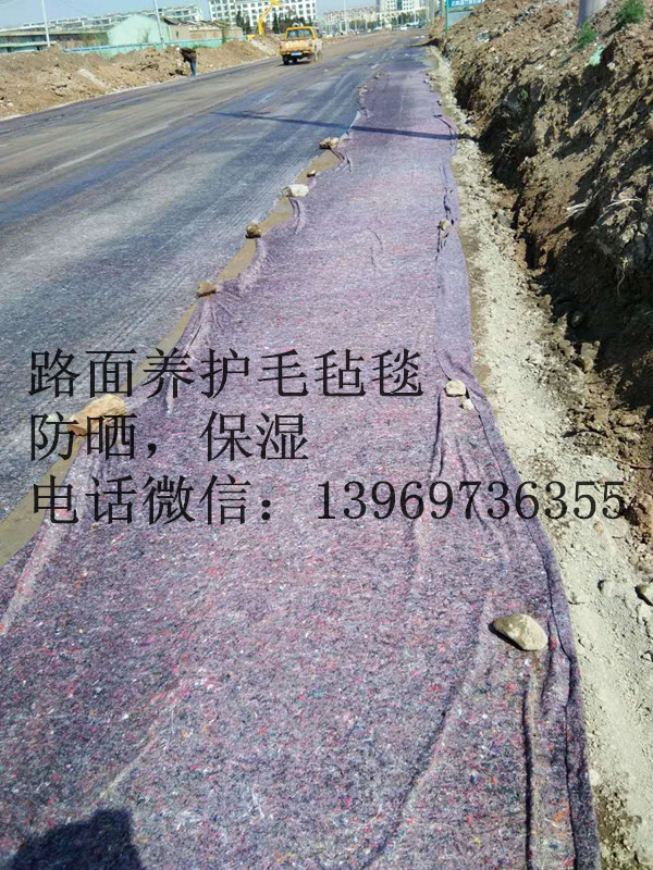 黑棉毡，水稳层养生毡，公路养护毯图片