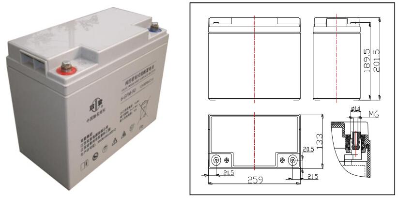 双登蓄电池6-GFM-50