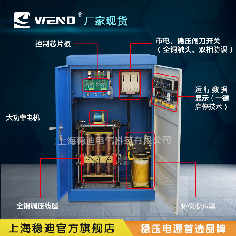 SBW-80KVA三相380V大功率全自动补偿交流稳压箱空压机火花机电梯稳压电源图片