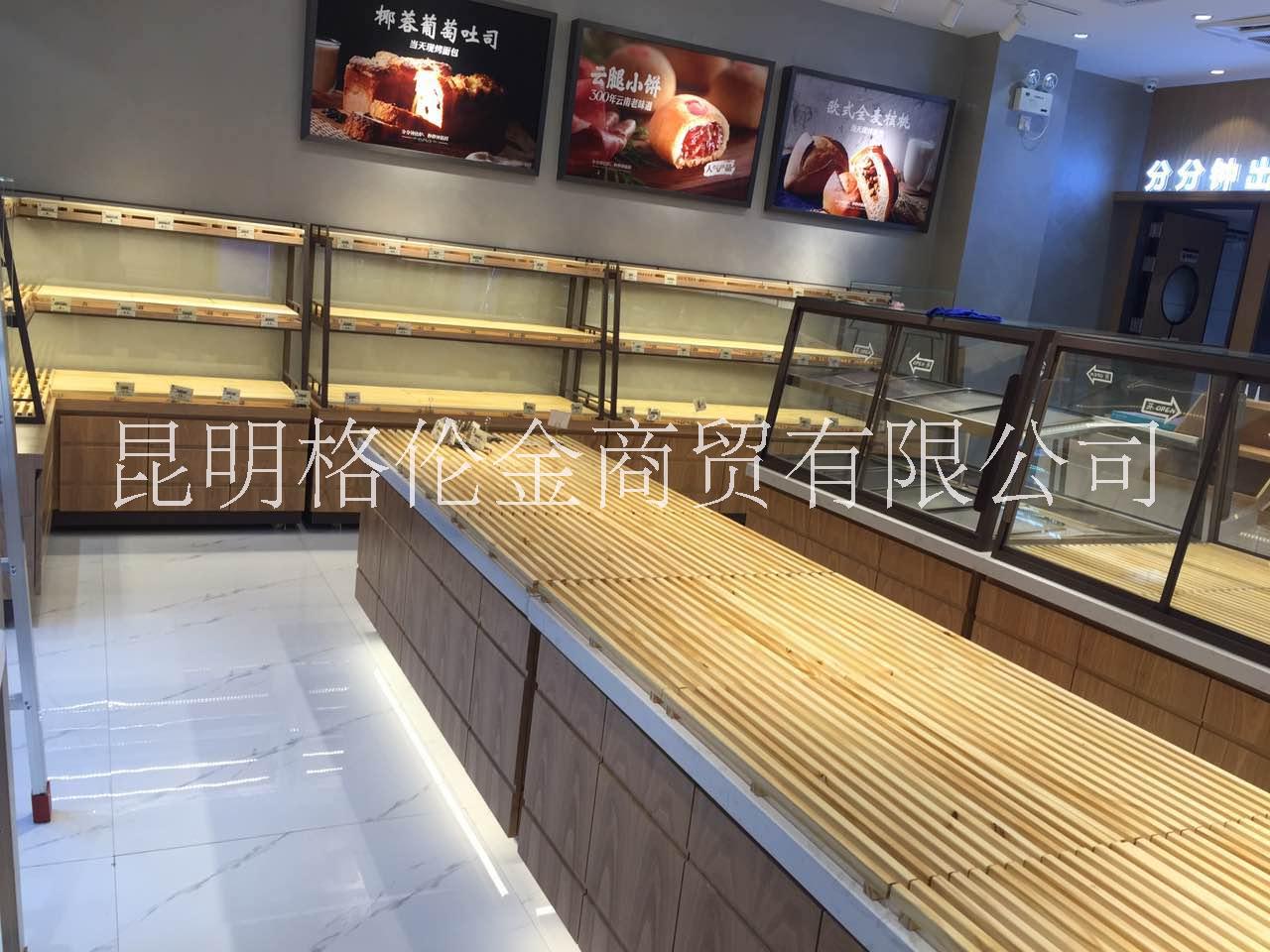 昆明市面包店设计装修厂家供应面包店设计装修 面包店设计装修 烤漆面包柜 食品柜