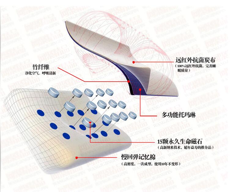 世纪康 颈椎枕 慢回弹记忆枕 磁疗