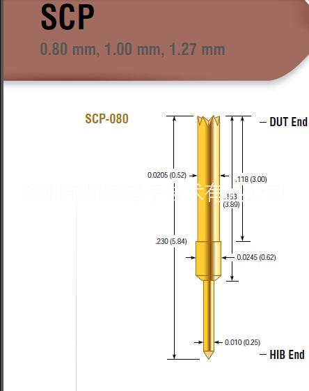 原装进口scp080 美国ect进口探针 双头半导体弹簧探针