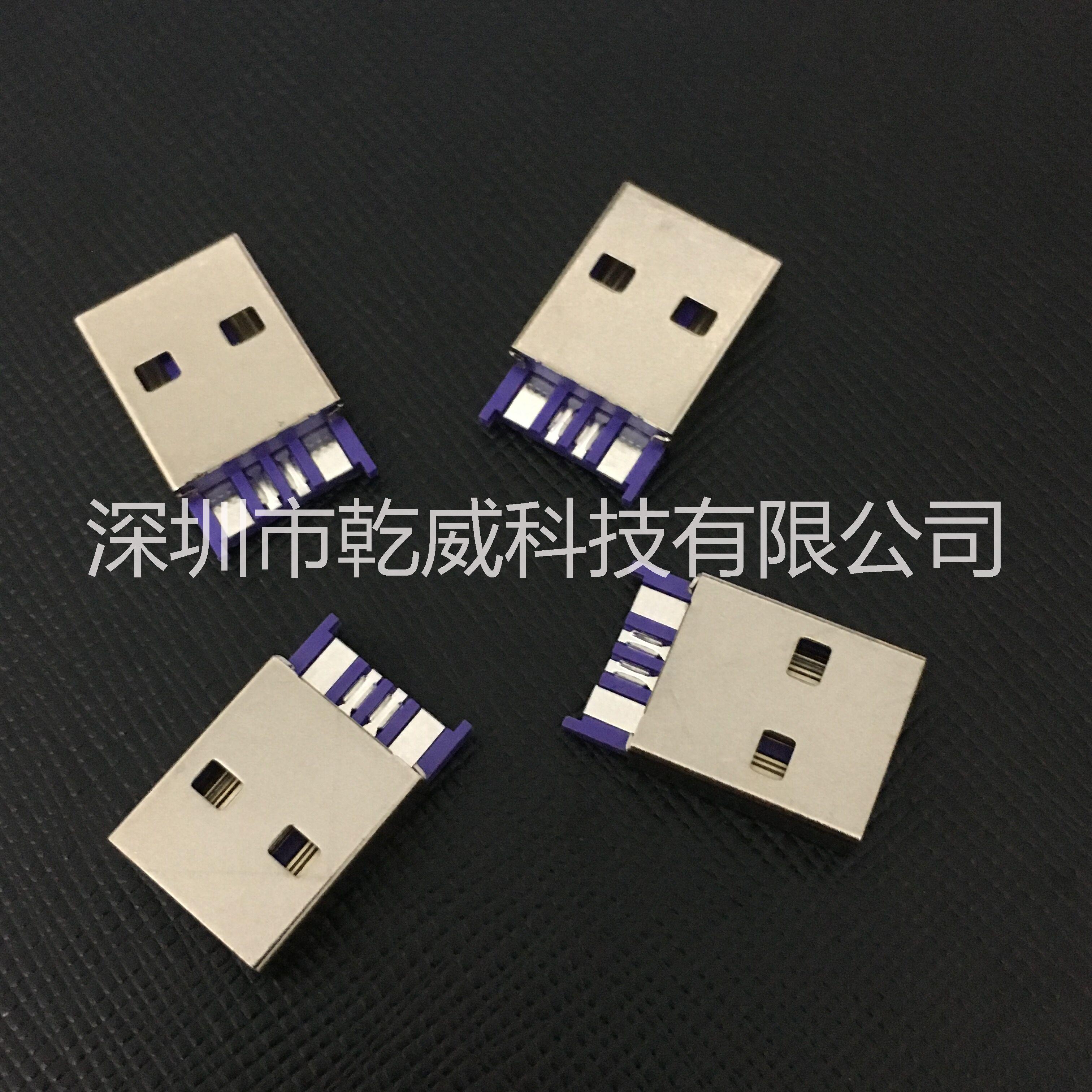 USB2.0连接器4P大电流4A-5A180度焊线式1-4粗端USB厂家生产直销批发图片