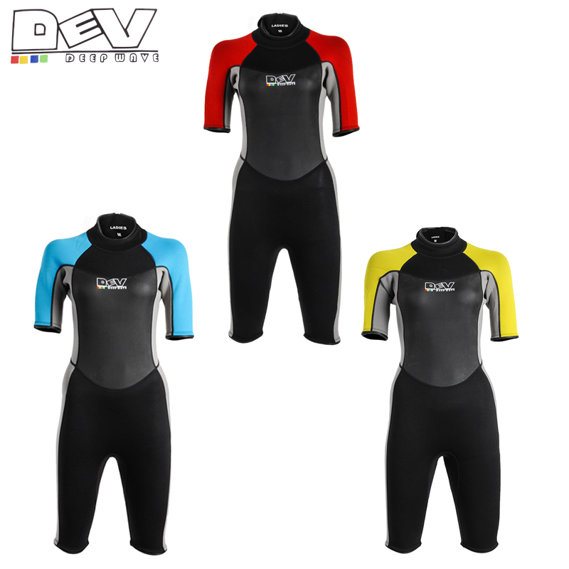 DEV3MM女式短款連體潛水服圖片