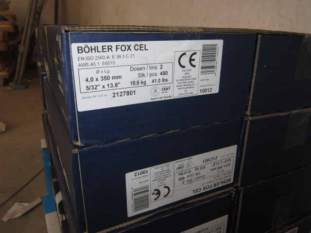 伯乐BOHLERFOXCELE6010管道焊条E6010焊条图片