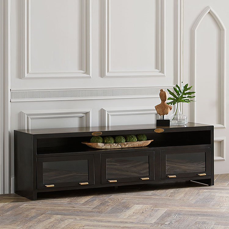 美式新款長方形電視柜收納柜儲物柜圖片