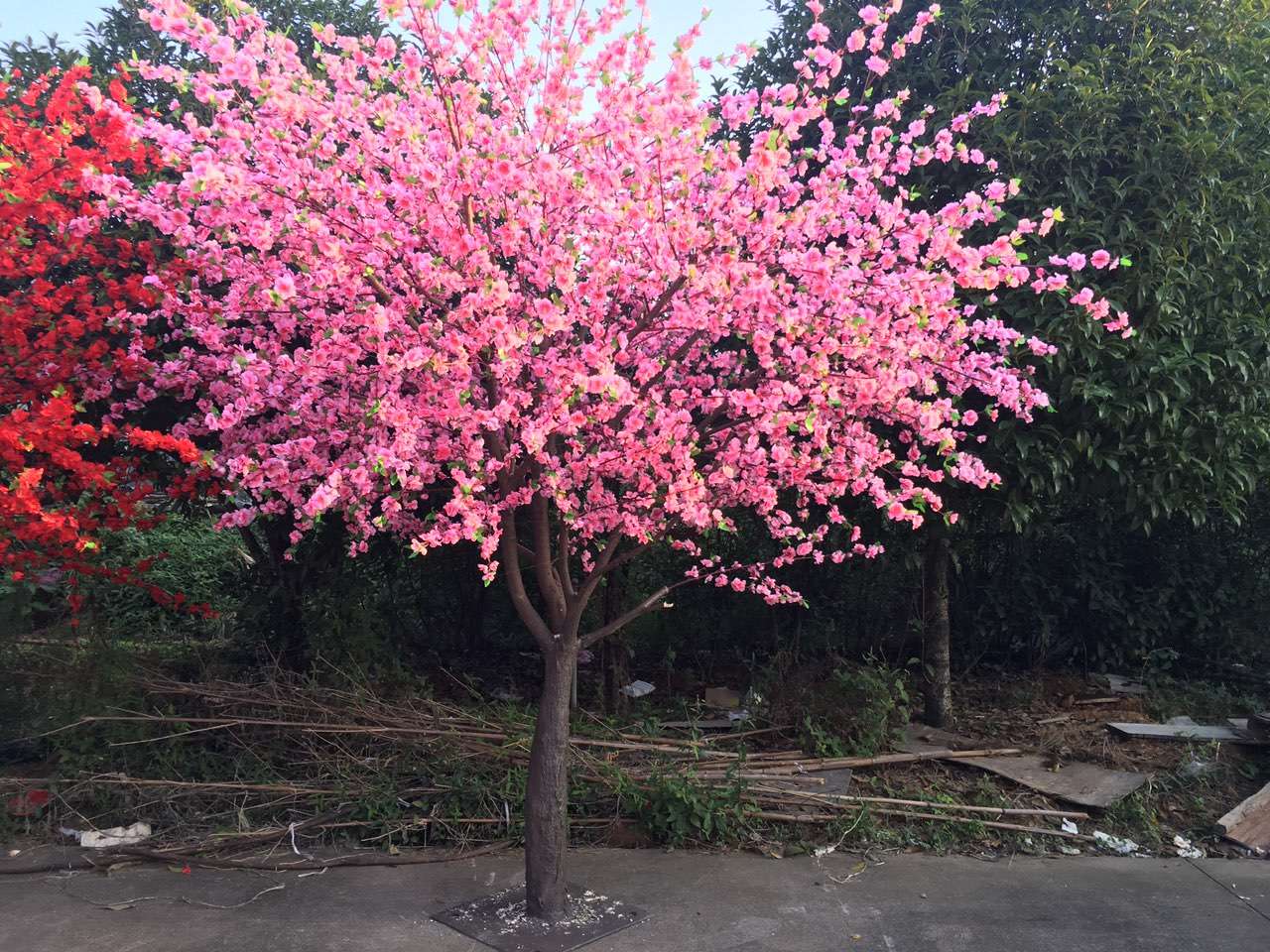 东莞市雅菲仿真植物有限公司仿真桃花树假树仿真树仿真树杆图片