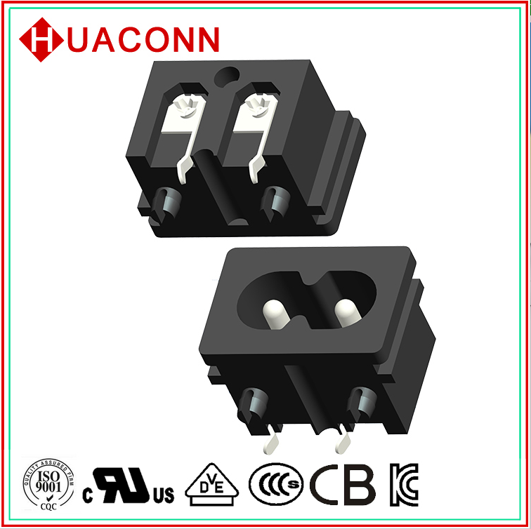 AC插座 8字座  INLET SOCKET 器具输入插座 C8 电源插座 UL VDE 3C