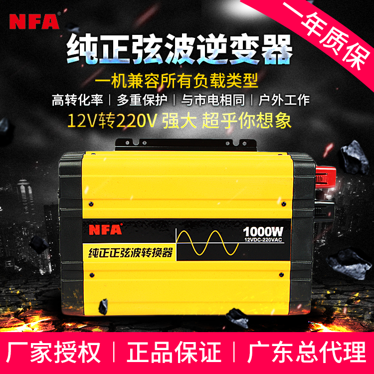 NFA纽福克斯 纯正弦波逆变器 大功率12v 24v转220v 1000w升压器图片