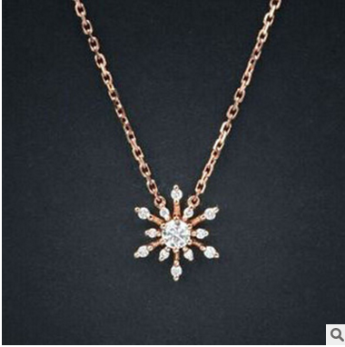 18k黃金鑲嵌鉆石項鏈圖片