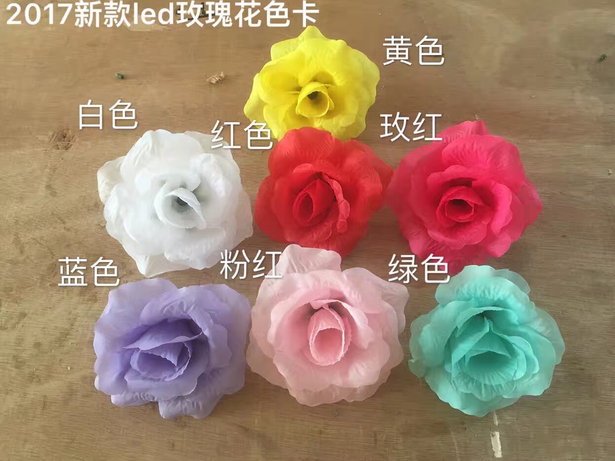 LED发光玫瑰花 玫瑰花灯 发光玫瑰花海