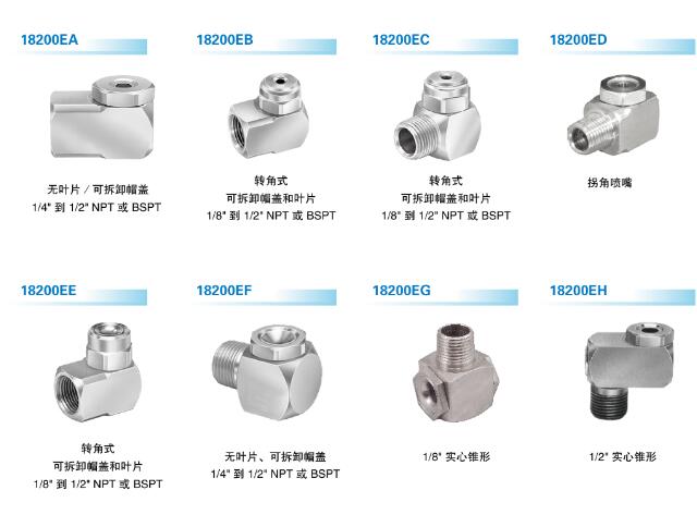 厂家现货不锈钢拐角实心锥形喷嘴冷却清洗雾化喷头金属喷嘴图片