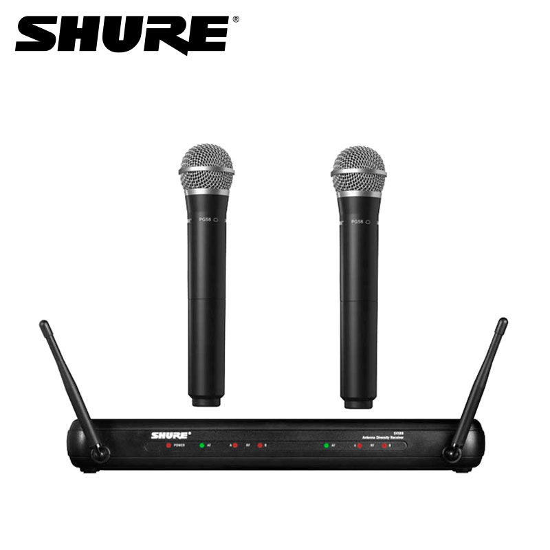 舒尔无线话筒 Shure SVX288/PG28一拖二无线手持话筒 会议MIC 舞台演出KTV麦克风图片