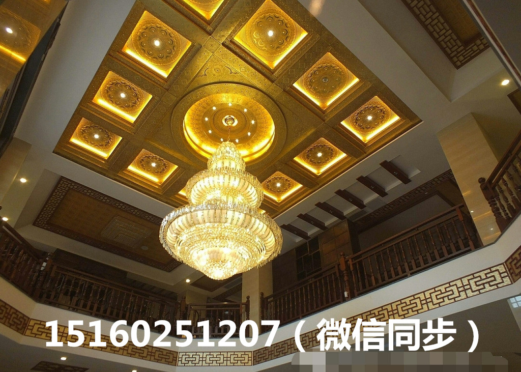 佛像顶上天花 寺庙吊顶装修材料 宗祠地宫装修材料