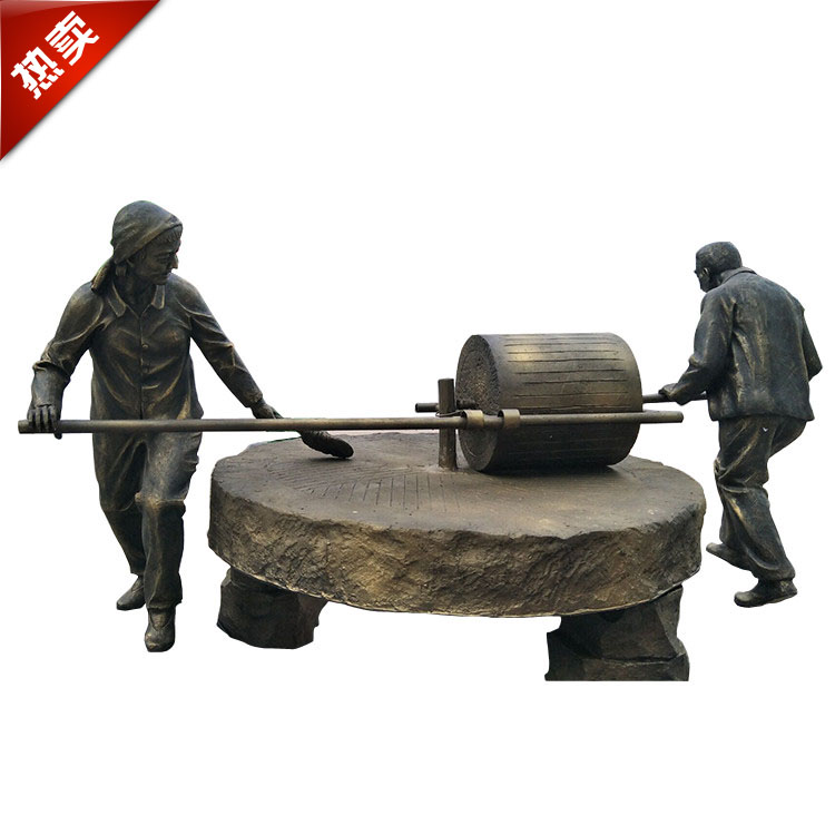 推碾子拉磨圖片