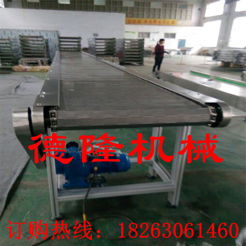 鏈板式送料輸送機(jī) 不銹鋼鏈板流水圖片