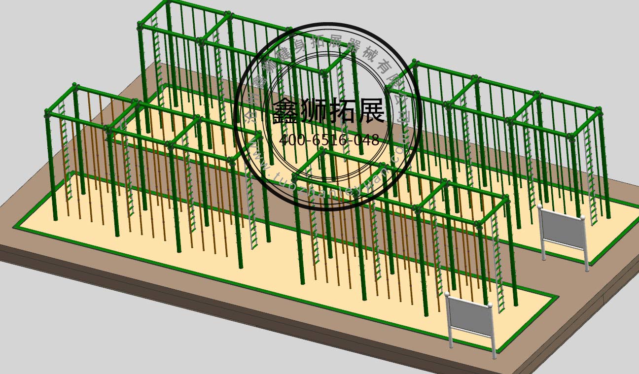 爬杆爬绳训练架 部队公安攀爬架 鑫狮厂家直销 体育拓展器械