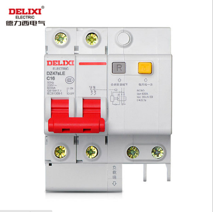 德力西漏电保护器DZ47sLE-2P小型断路器低压C型漏电保护空气开关图片