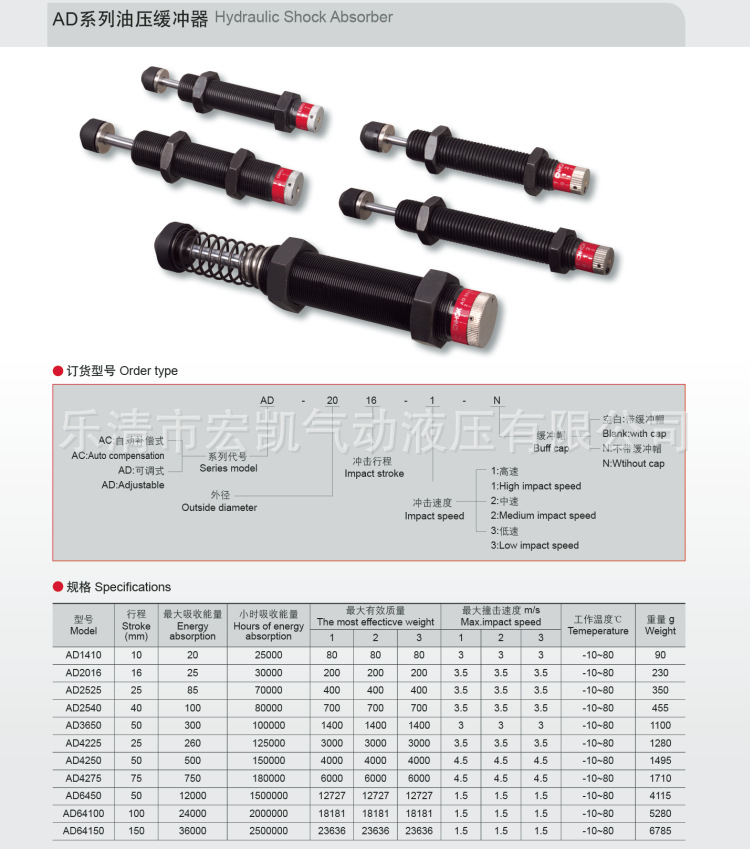 AD2525油压缓冲器液压缓冲器AD2525AD2525油压缓冲器液压缓冲器