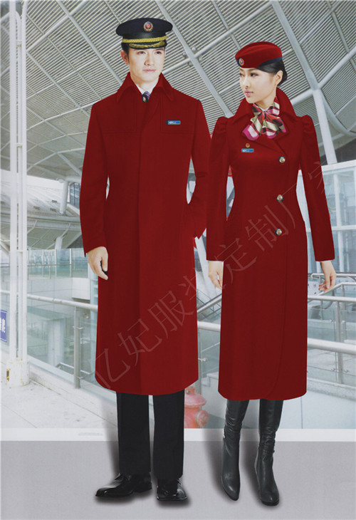 空姐毛呢長款大衣 前臺女士大衣圖片/空姐毛呢長款大衣 前臺女士大衣樣板圖 (4)