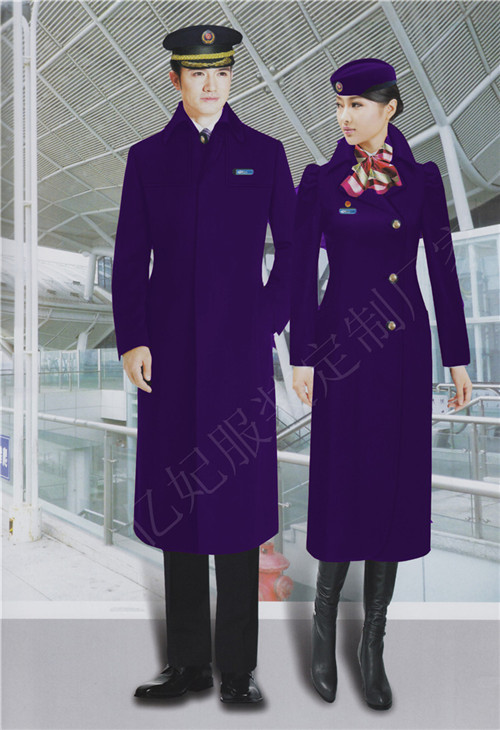 空姐毛呢長(zhǎng)款大衣 前臺(tái)女士大衣