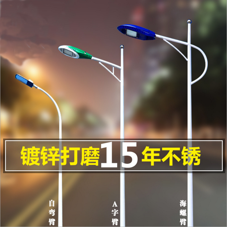 厂家直销城市街道路灯 6米30W瓦A字臂自弯臂海螺臂市电路灯 市电路灯厂家直销 中山市电路灯厂家 中山市电路灯哪家好图片