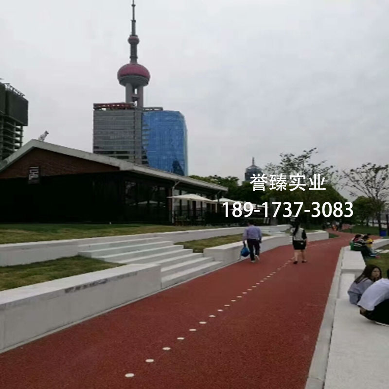 上海透水地坪健身步道多少钱，专业厂家，长期材料供应，价格可谈图片