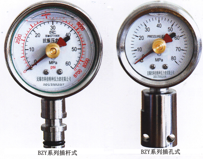 矿用支架耐震压力表BZY-50/BZY60/80