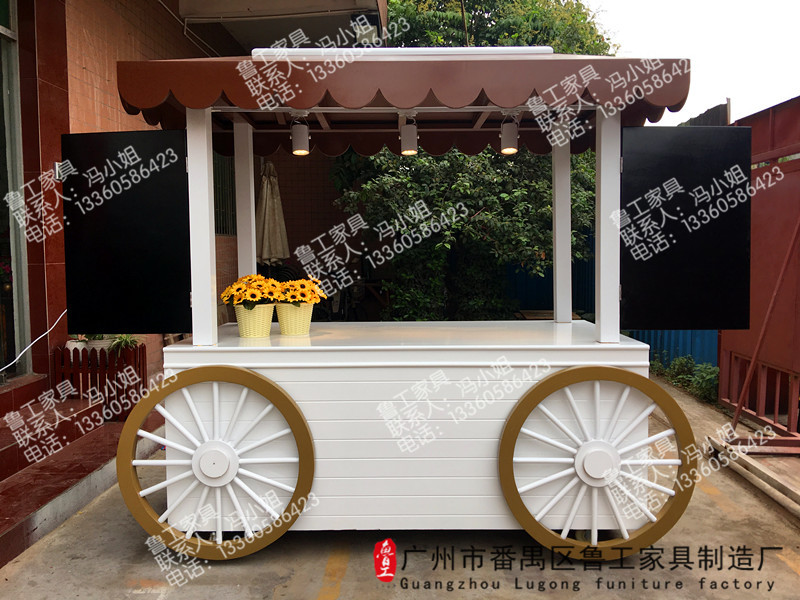 缽仔糕實(shí)木售貨車攤位推車戶外移動(dòng)圖片