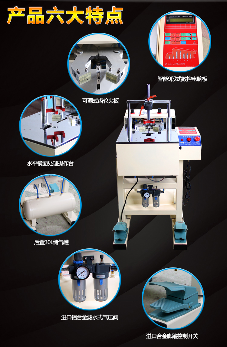 数控夹板钉角机45度锯切割角机十字绣框镜相框装裱机器械订角设备图片