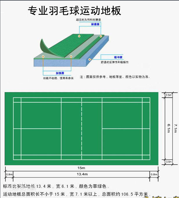 石家庄市PVC羽毛球地板厂家