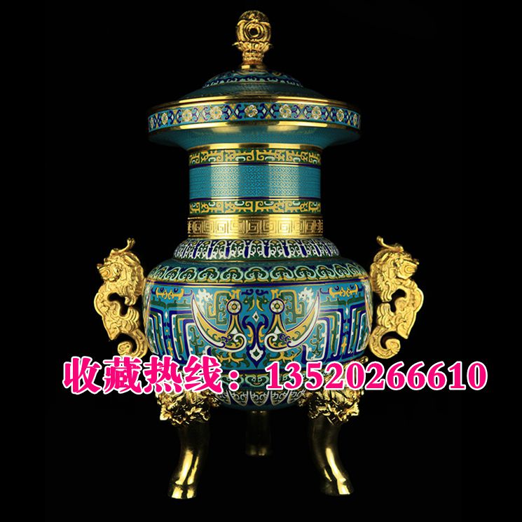 景泰藍(lán)《夔龍鳳舞》張同祿作品圖片