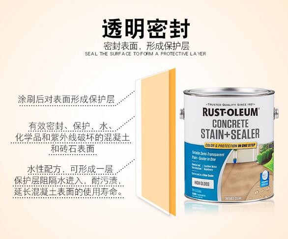 美国Rust-Oleum原装进口环保水性防腐地坪漆水泥地坪密封剂图片