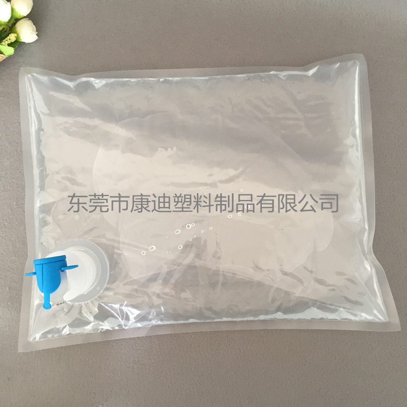 透明无菌3L5L10L红酒果汁BIB盒中袋 通用液体阀门类塑料软袋 阀门盒中袋 阀门塑料袋图片