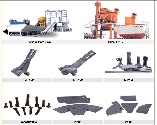 山东圆友搅拌机叶片、衬板、搅拌臂图片