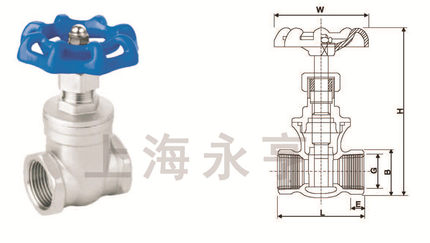 永亨不锈钢内螺纹闸阀工程项目图片