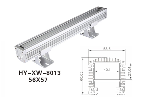 防水结构洗墙灯外壳广东防水结构洗墙灯外壳套件HY-XW-8015-1000MM