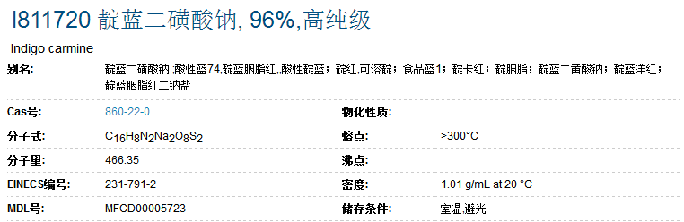 靛蓝二磺酸钠图片