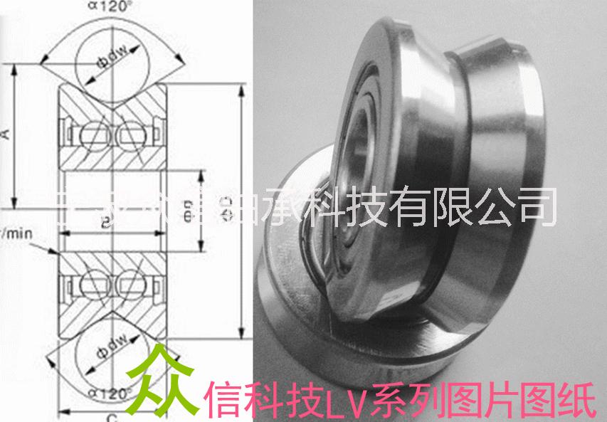 [无阻力摩擦] LV204-58-2RS/ZZ滚轮轴承20×58×25