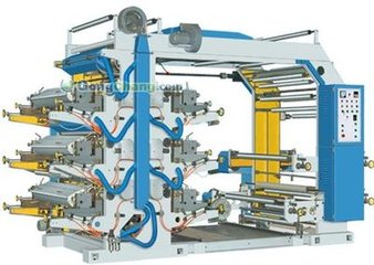 六色鲜花袋柔版印刷机(图) 6色聚丙烯无纺布袋柔版印刷机