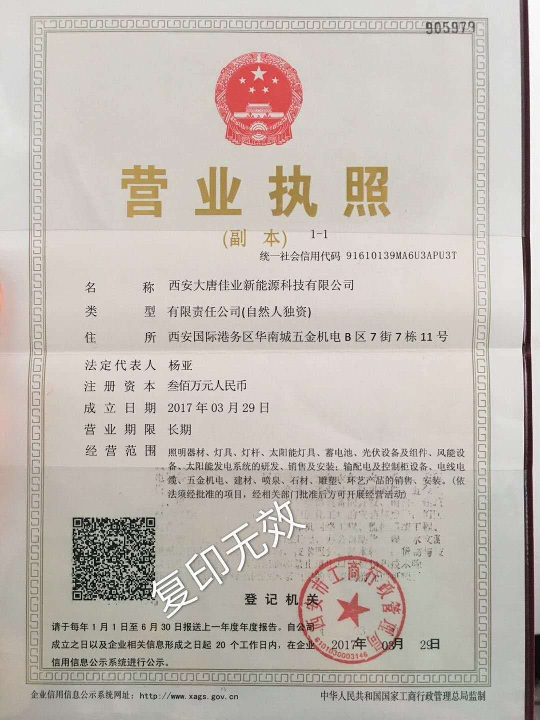 西安大唐佳业新能源科技有限公司