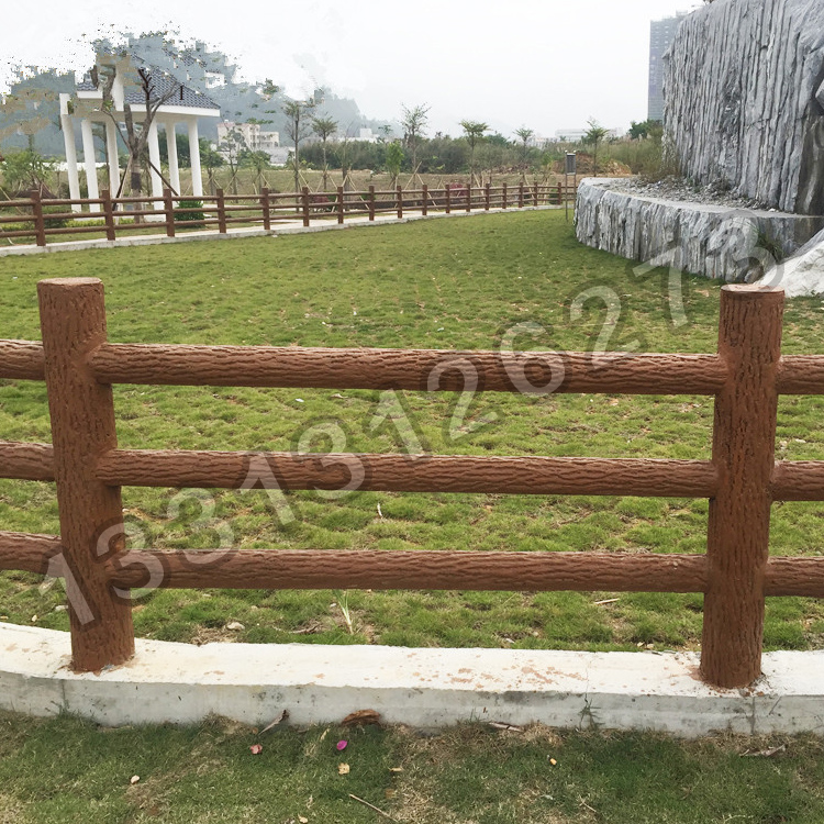 水泥仿樹皮欄桿圖片/水泥仿樹皮欄桿樣板圖 (2)