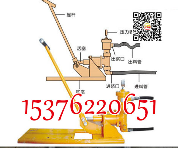 小型便携式注浆泵，便携式手柄手动注浆泵小巧玲珑