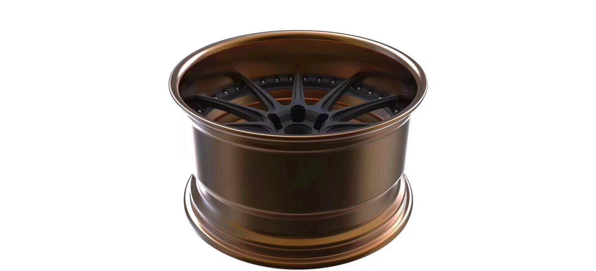 重慶兩片式鍛造鋁合金轎車輪轂圖片